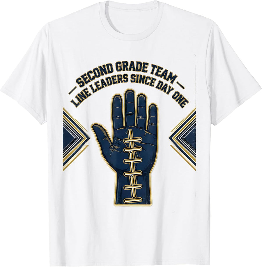 Men's Second Grade Team — Line Leaders Since Day One Teacher T-Shirt - White