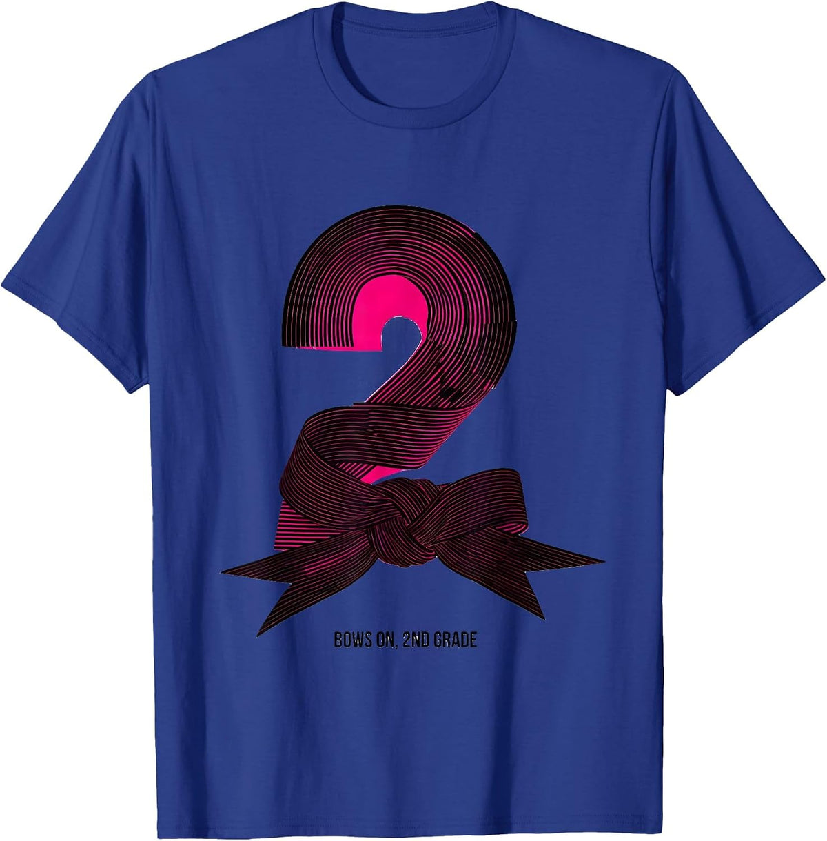Bows On, 2nd Grade Sweet Girly Back To School Bow T-Shirt - Royal Blue