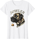 Women's JOWLER Funny Great Dane Jowls Drooling Dog Mom Dog Dad Gift T-Shirt - White