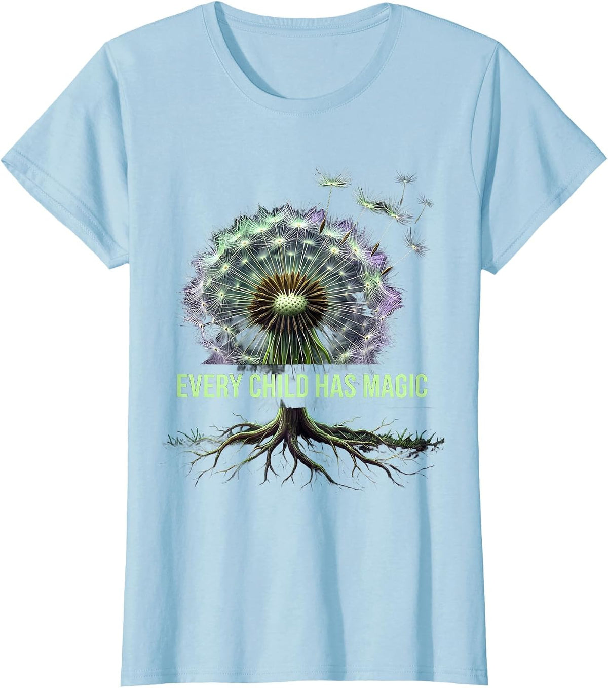 Women's Every Child Has Magic Special Education Design T-Shirt - Baby Blue