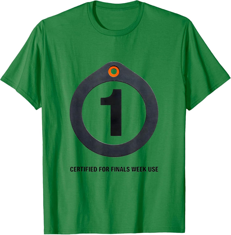 Men's Certified For Finals Week Use Funny College Student Gift T-Shirt - Kelly Green