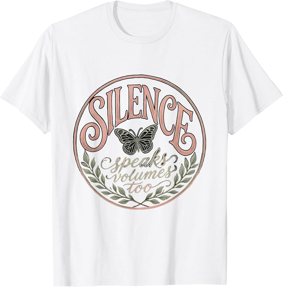 Men's Silence Speaks Volumes Too Autism Awareness T-Shirt - White