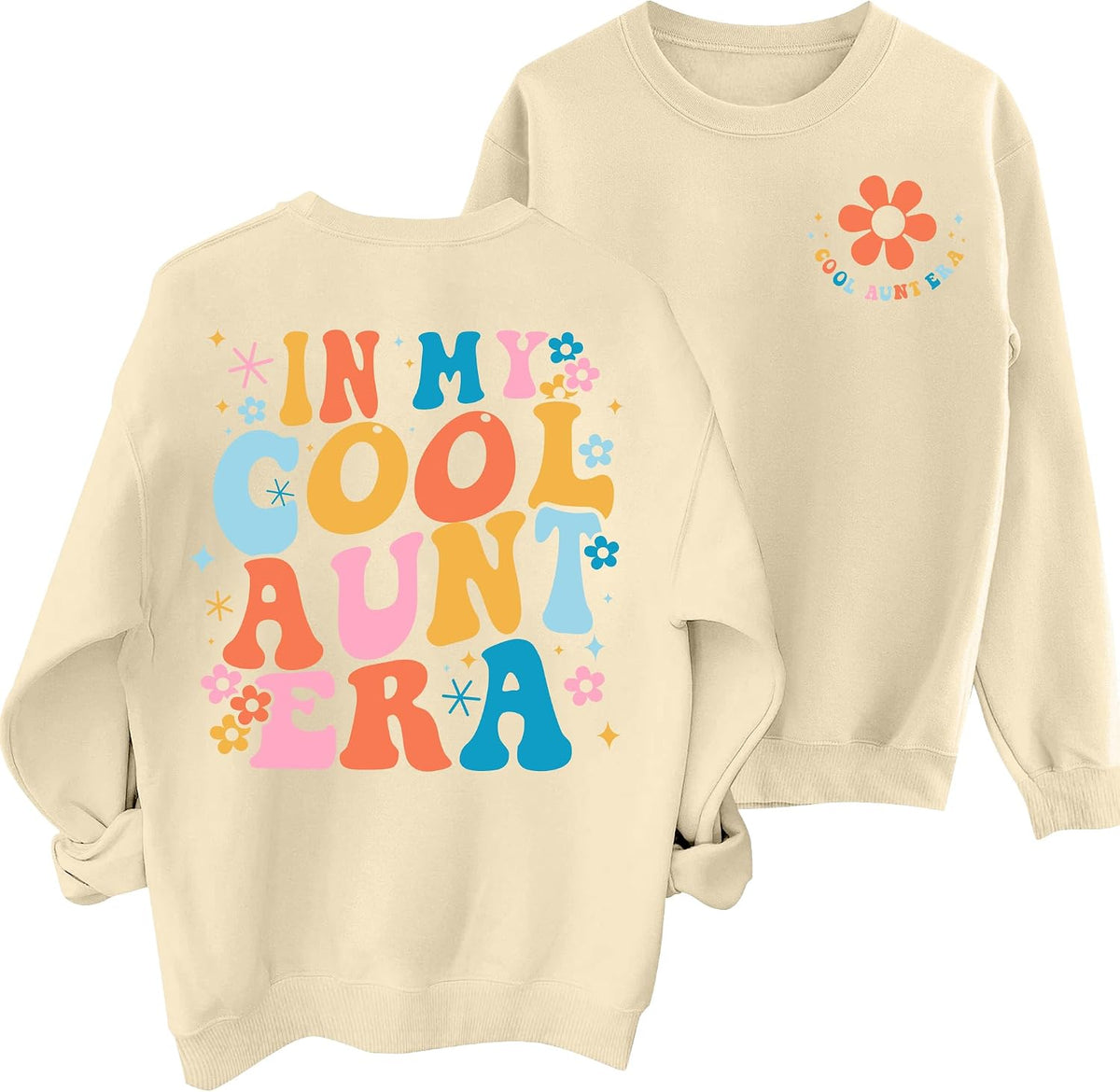 Mama Sweatshirt for Women in My Dance Mom Era Sweatshirts Dance Mom Crewneck Long Sleeve Casual Pullovers Top - Aunt-beige