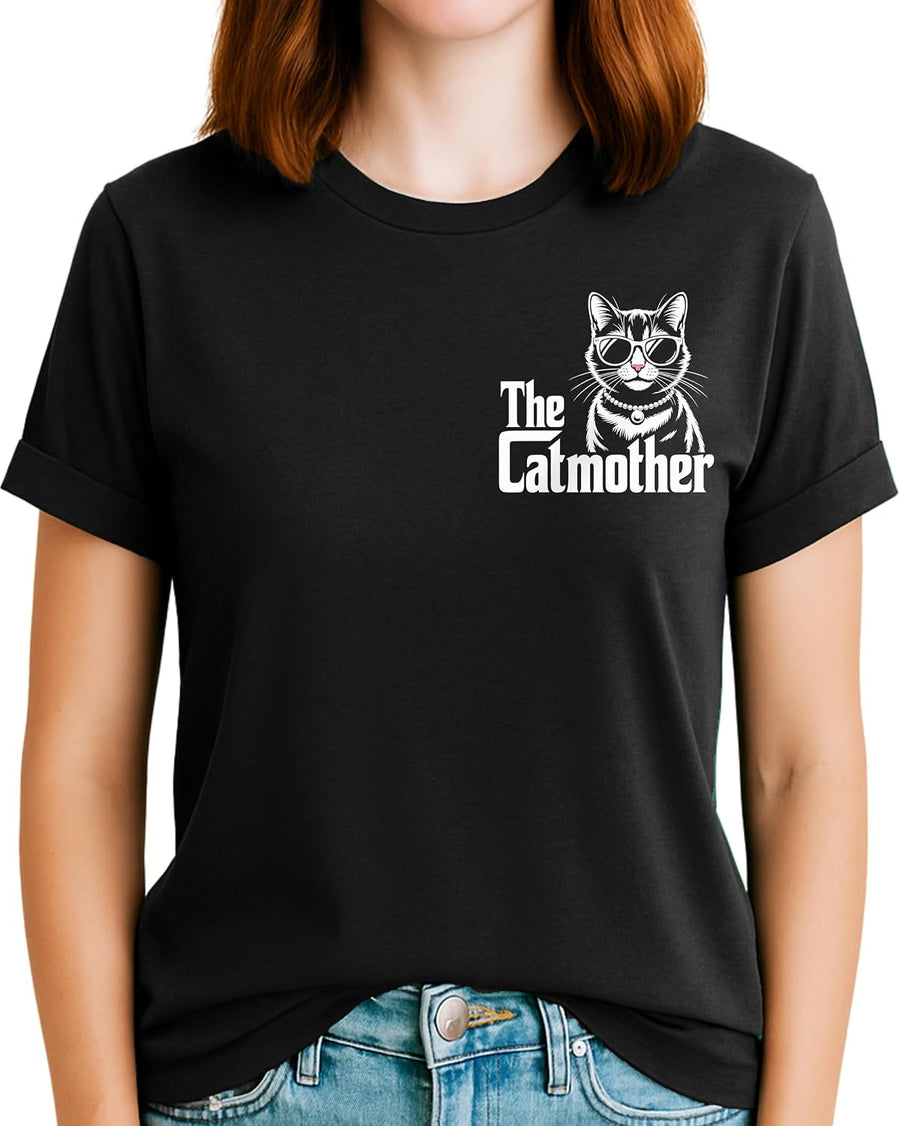 Cat Mom Shirt for Women - Funny Cat Mother T-Shirt for Mother's Day - The CatMother The Catmother - Black
