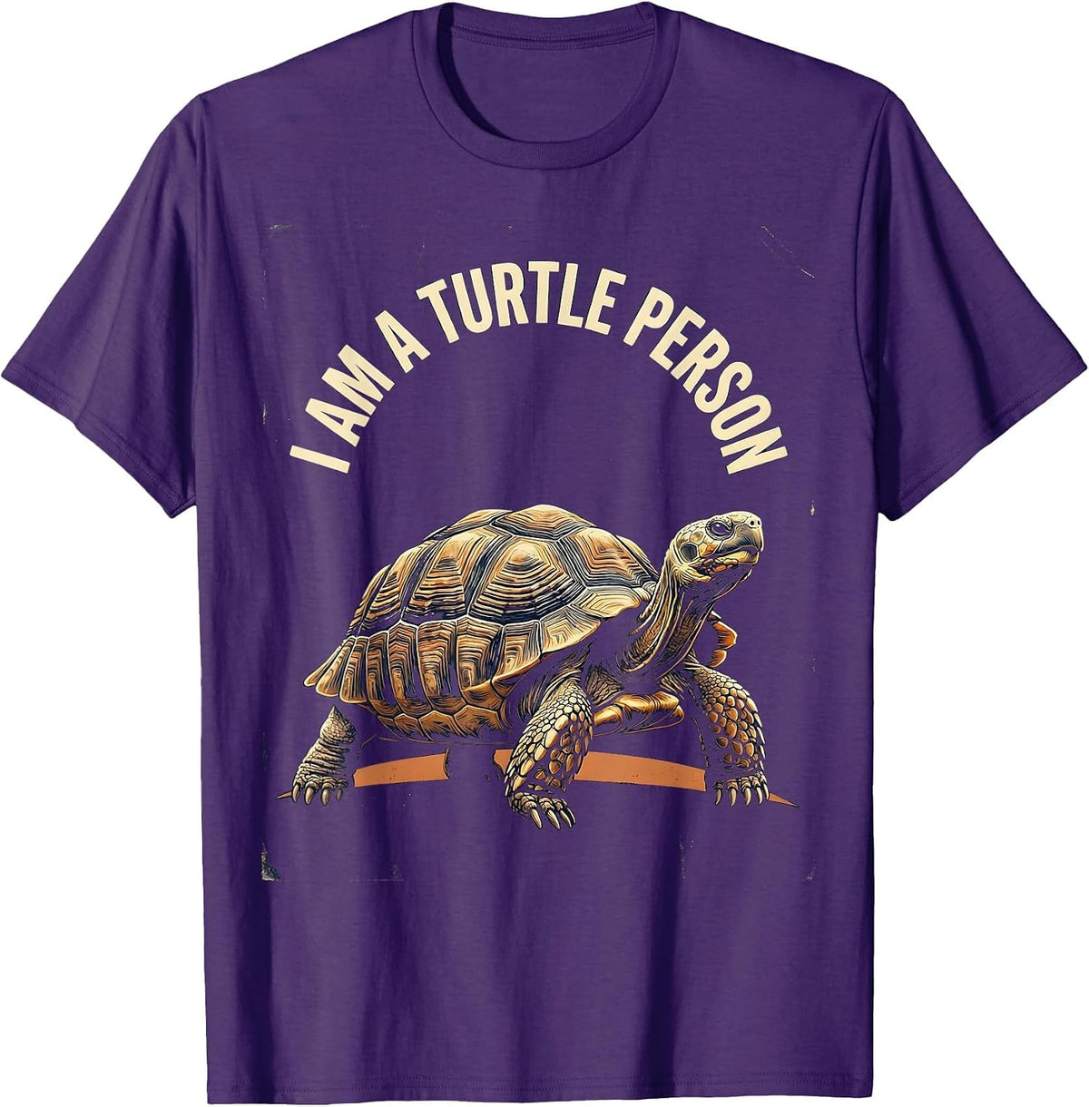 Men's I Am A Turtle Person Vintage Turtle Lover Gift T-Shirt - Purple
