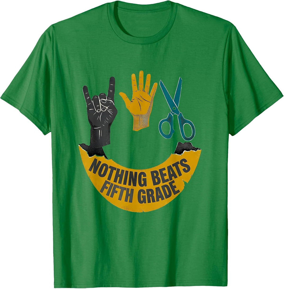 Men's Nothing Beats Fifth Grade Midcentury Modern Back to School T-Shirt - Kelly Green