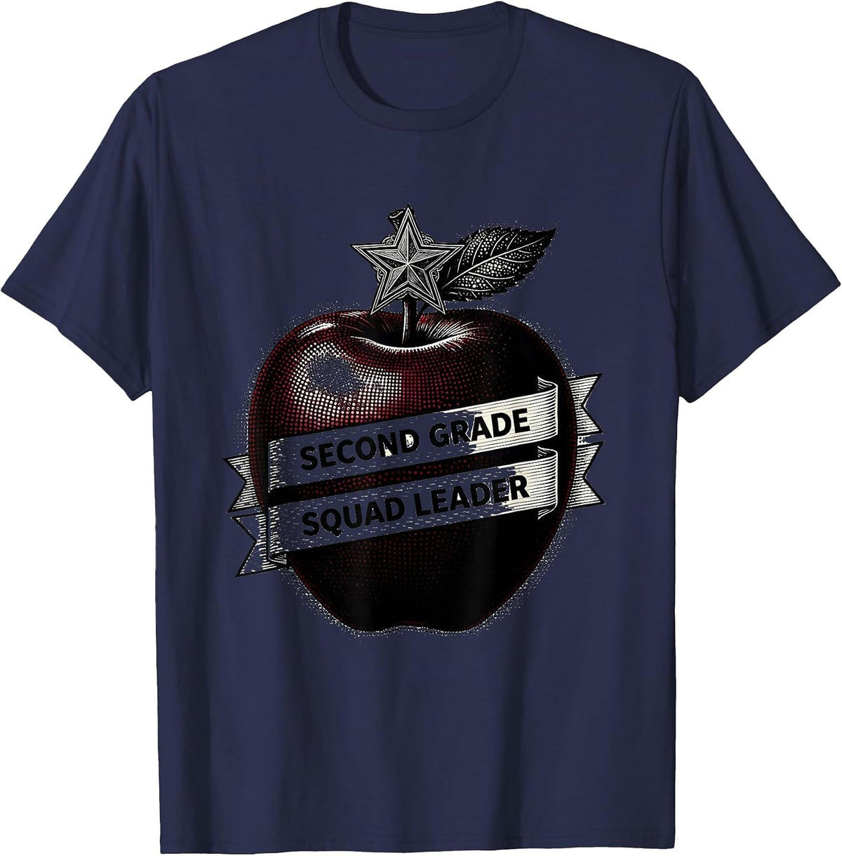 Men's Second Grade Squad Leader Teacher Design T-Shirt - Navy Blue