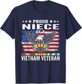 Proud Niece of A Vietnam Veteran Family Matching T-Shirt - Navy Blue