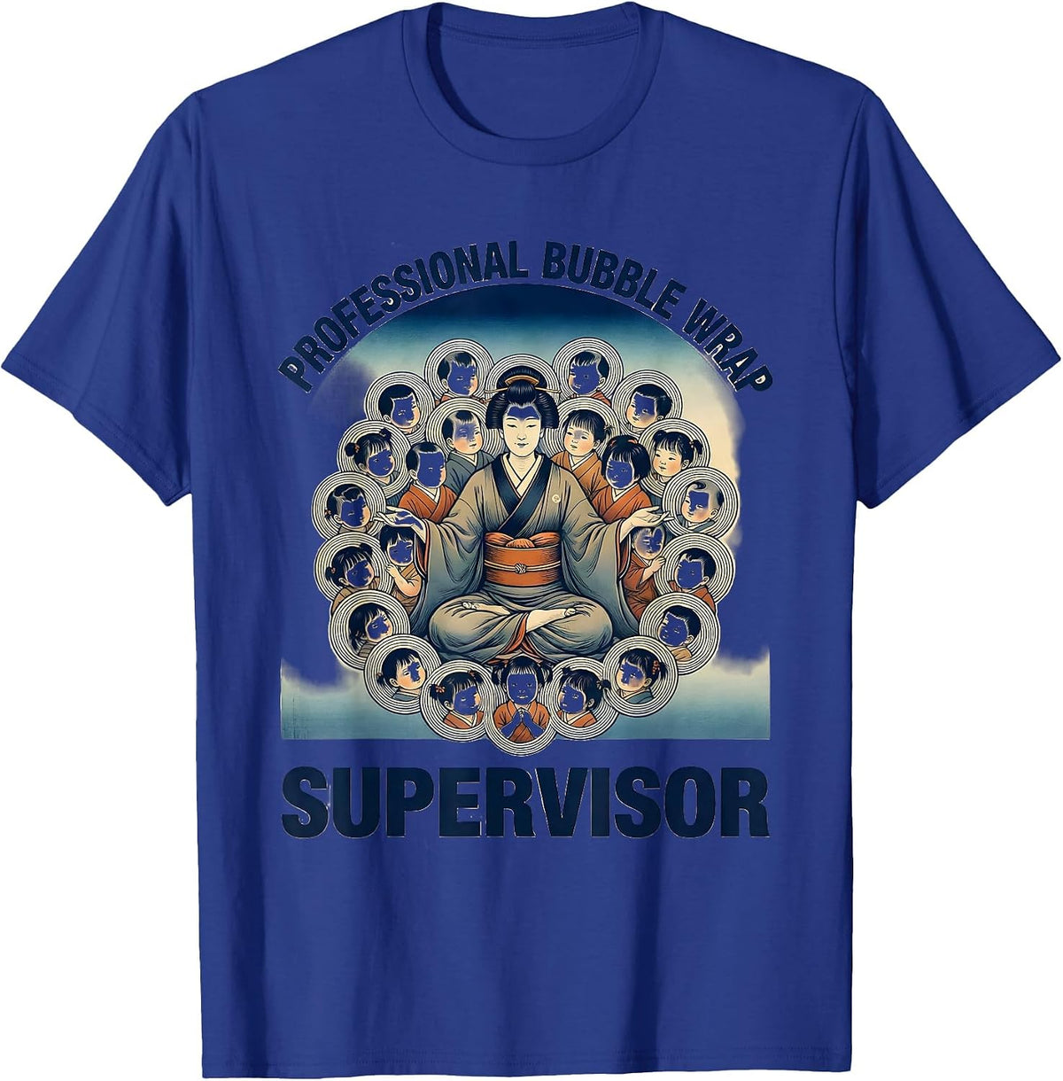 Professional Bubble Wrap Supervisor Daycare Teacher T-Shirt - Royal Blue