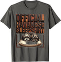 Official Havanese Sleepshirt Dog Breed Loungewear Gift T-Shirt - Asphalt Grey