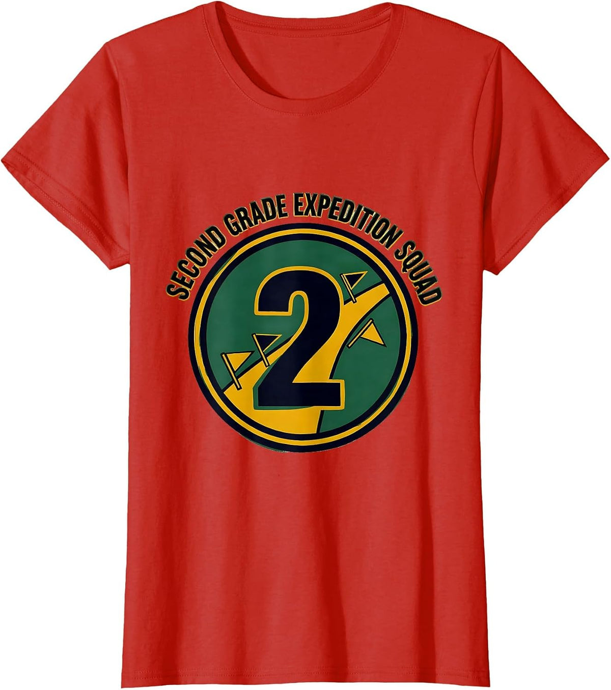 Second Grade Expedition Squad Cute 2nd Grade Back To School T-Shirt - Red