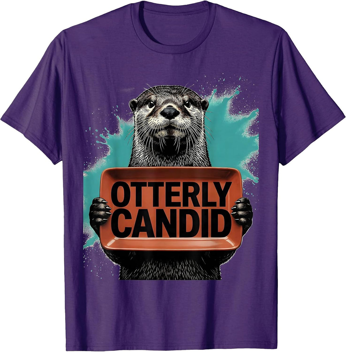 Men's Otterly Candid Funny Otter Lover Gifts For Kids Teens T-Shirt - Purple