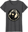 Back Floating Otter Silhouette Funny Animal Lover Humor T-Shirt, Women, Dark Heather Grey, Small - As Pictured