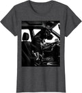 Women's Great Dane Passenger Dog Meme Humor Car Interior T-Shirt - Dark Heather Grey