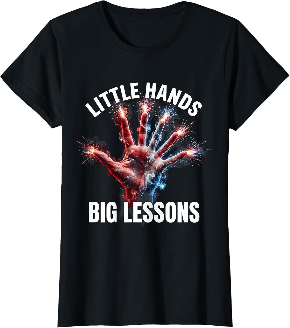 Little Hands Big Lessons Kindergarten Teacher T-Shirt - Black