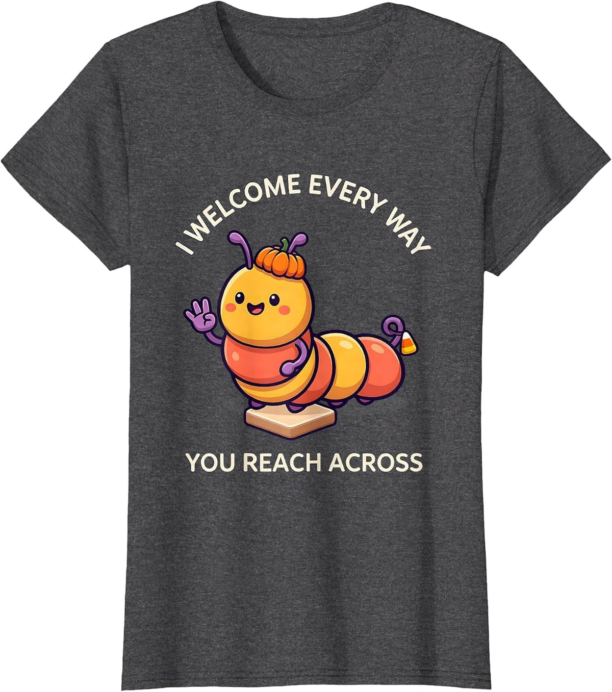 Women's I Welcome Every Way You Reach Across Funny Speech Therapy T-Shirt - Dark Heather Grey