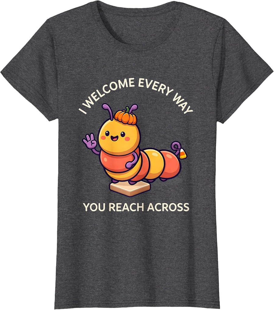 Women's I Welcome Every Way You Reach Across Funny Speech Therapy T-Shirt - Dark Heather Grey