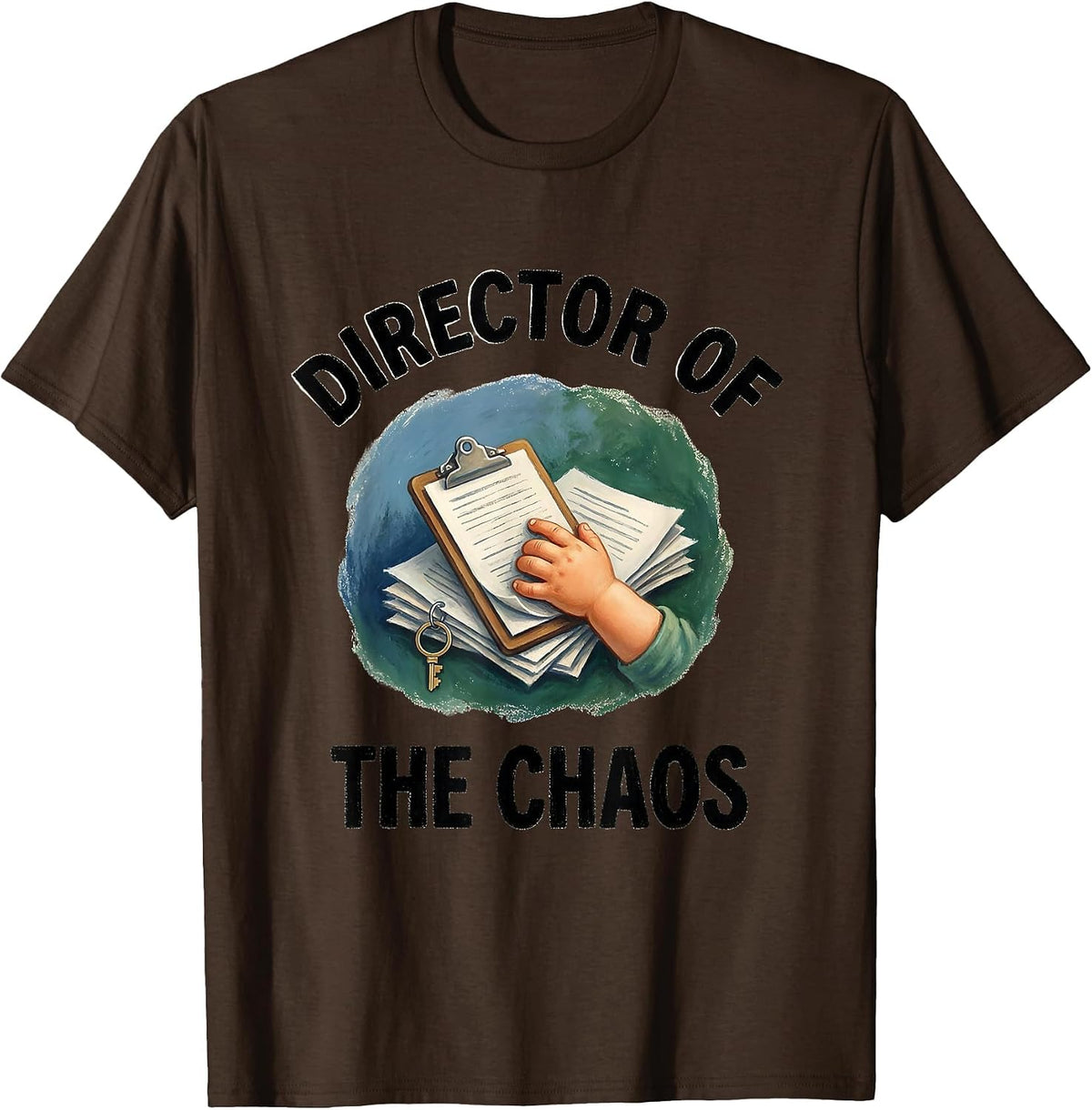 Men's Director Of The Chaos Storybook Daycare Provider Teacher T-Shirt - Brown