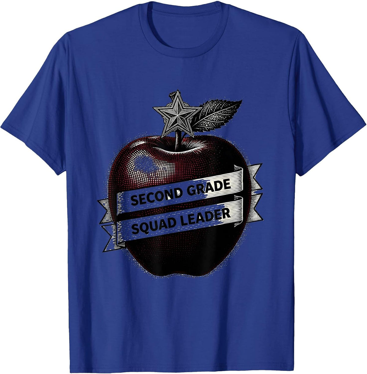 Men's Second Grade Squad Leader Teacher Design T-Shirt - Royal Blue