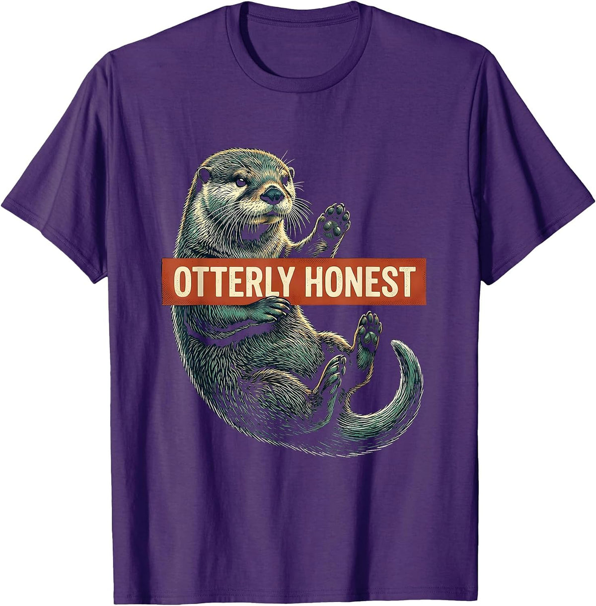 Men's Otterly Honest Funny Otter Lover Humor Gift For Otter T-Shirt - Purple