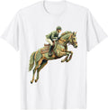 Show Jumping No Stopping Equestrian Design T-Shirt - White