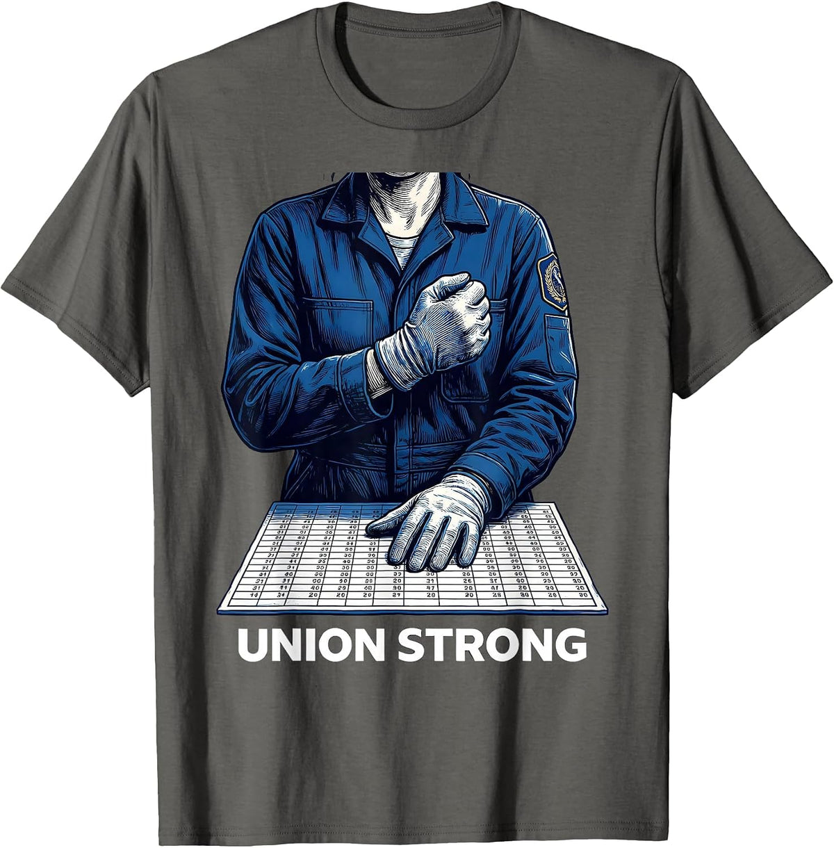 Men's Union Worker Woman Labor Day Pride T-Shirt - Asphalt Grey