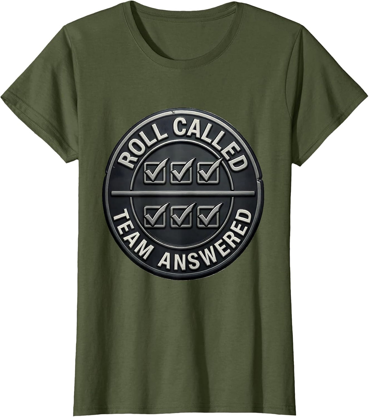 Women's Roll Called Team Answered Special Education Teacher Squad T-Shirt - Olive Green