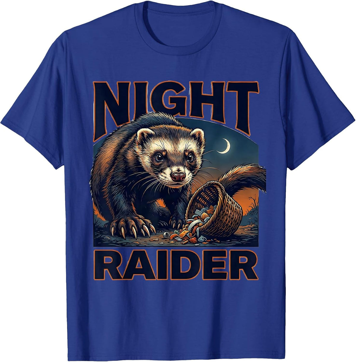 Men's Night Raider Funny Ferret Lover Gift T-Shirt - Royal Blue