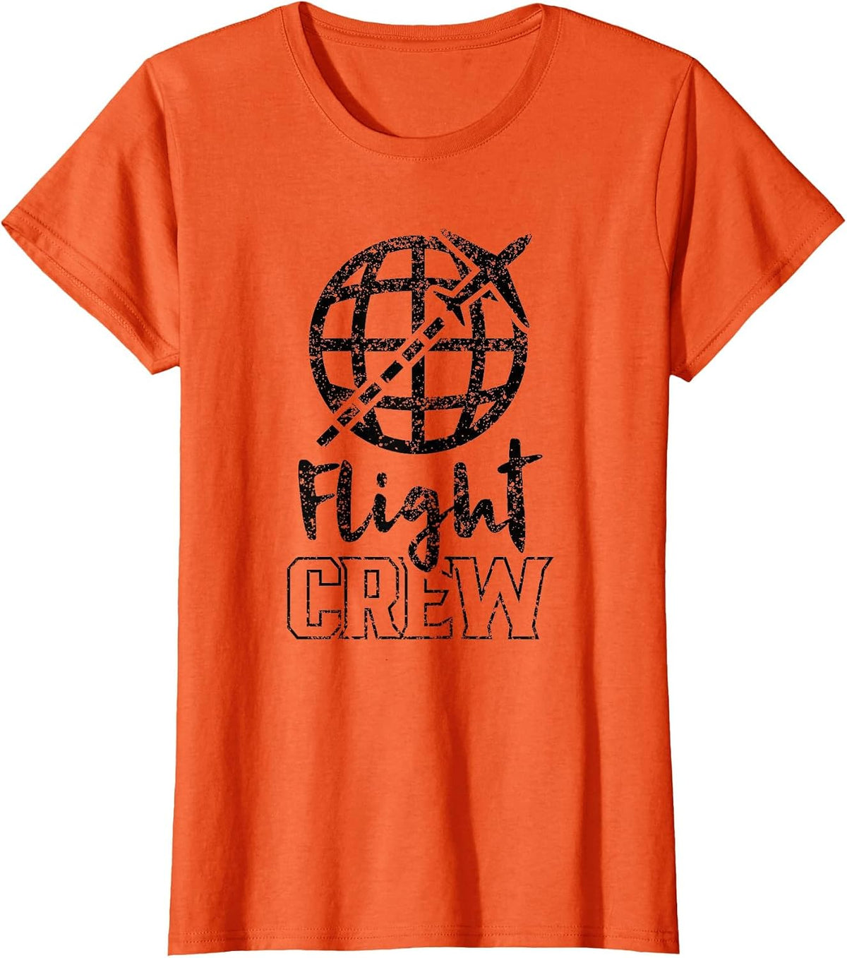 Flight Crew Cabin Crew Attendant Airplane Steward T-Shirt - Orange