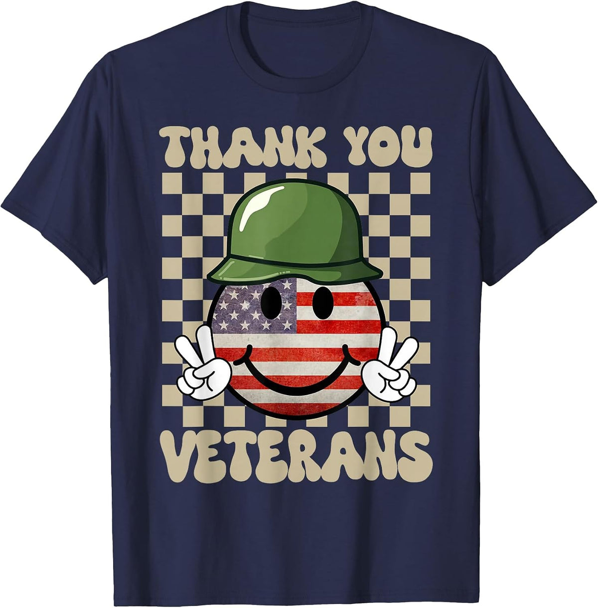 Day Memorial Day Partiotic T-Shirt - Navy Blue