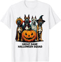 Men's Great Dane Halloween Squad Pop Art Dog Lover Costume T-Shirt - White