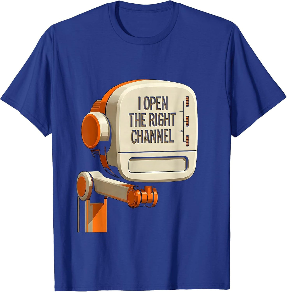 Men's I Open The Right Channel Funny Special Education Teacher T-Shirt - Royal Blue