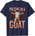 Funny Goat Farmer Animal Pretend I'm A Goat T-Shirt - Navy Blue