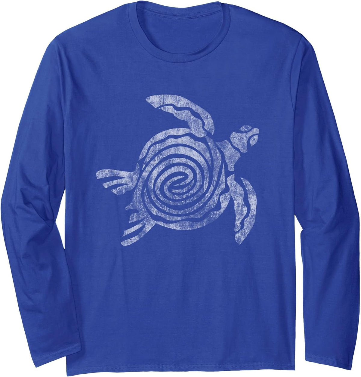 Sea Turtle Tee Long Sleeve T-Shirt - Adult Unisex Royal Blue