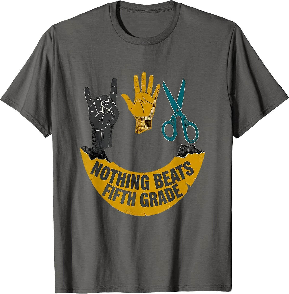 Men's Nothing Beats Fifth Grade Midcentury Modern Back to School T-Shirt - Asphalt Grey