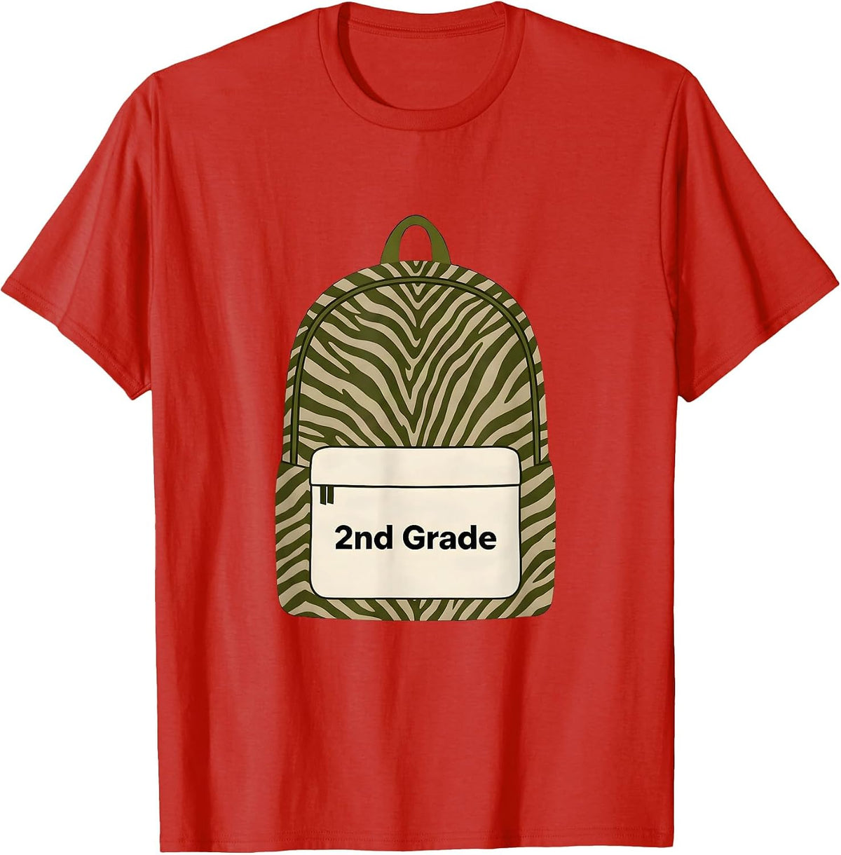 Men's 2nd Grade Camo Back To School Boys Teachers T-Shirt - Red