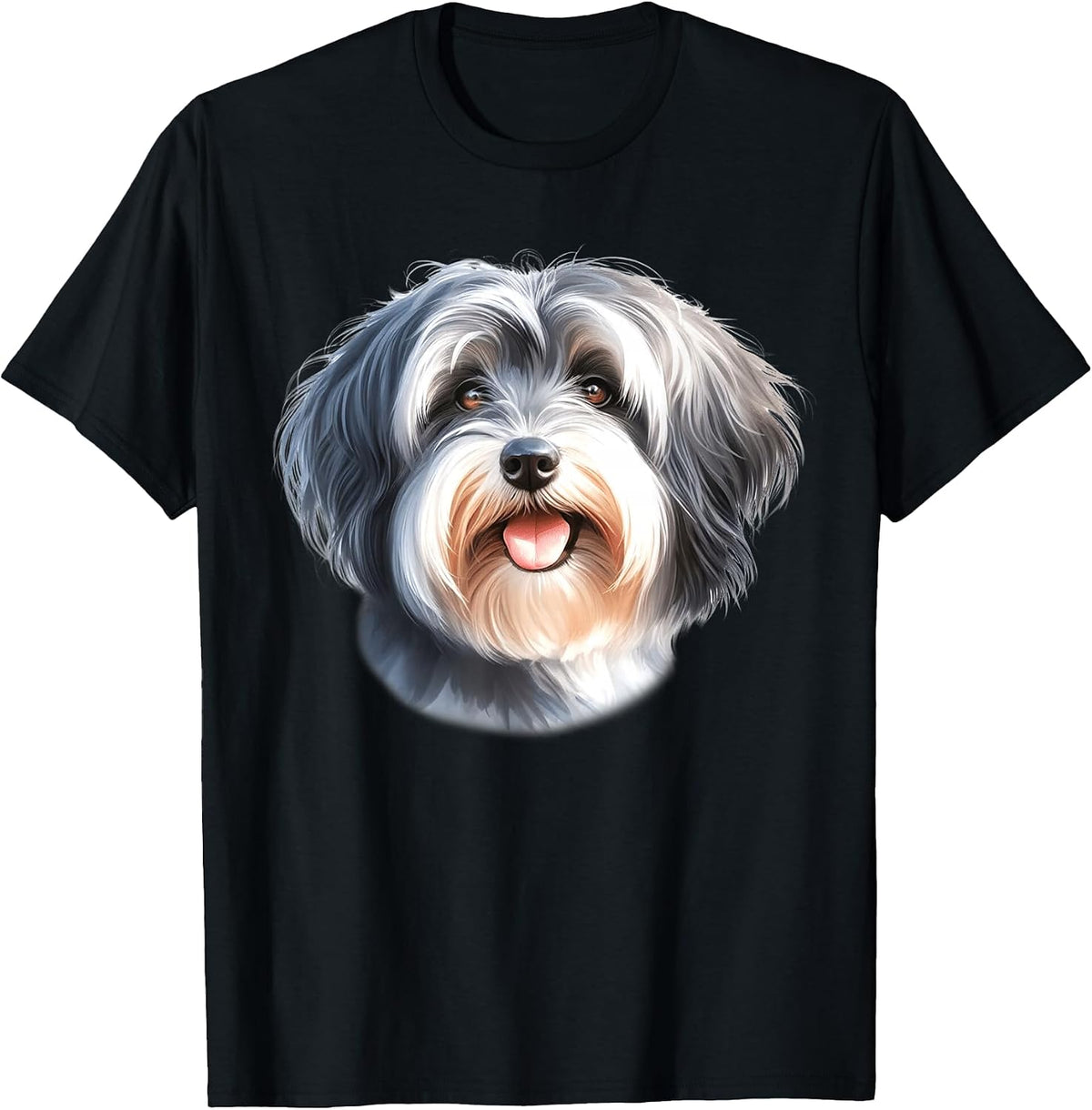 Havanese Dog T-Shirt, Men, Black, Small - As Pictured