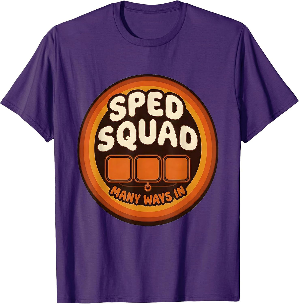 Men's SPED Squad Many Ways In Retro Special Education Teacher T-Shirt - Purple