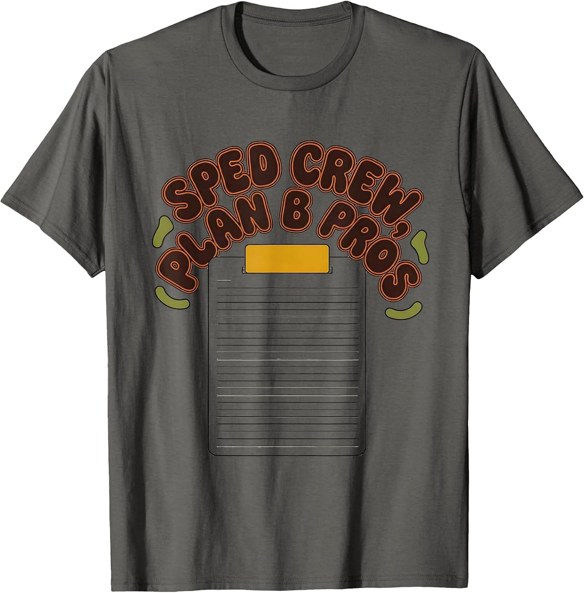 Men's SPED Crew Plan B Pros Retro Special Education Teacher T-Shirt - Asphalt Grey