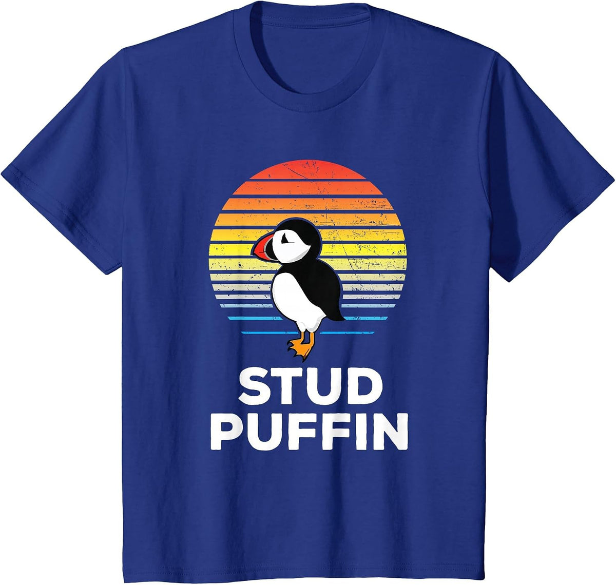 Stud Puffin Funny Seabird Animal Lover Stud Muffin T-Shirt - Royal Blue