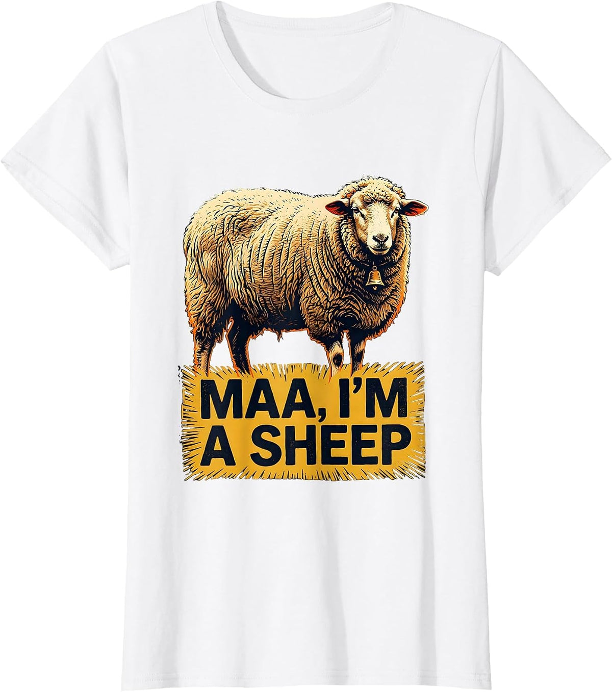Women's Maa I'm A Sheep Funny Sheep Costume Halloween Party T-Shirt - White
