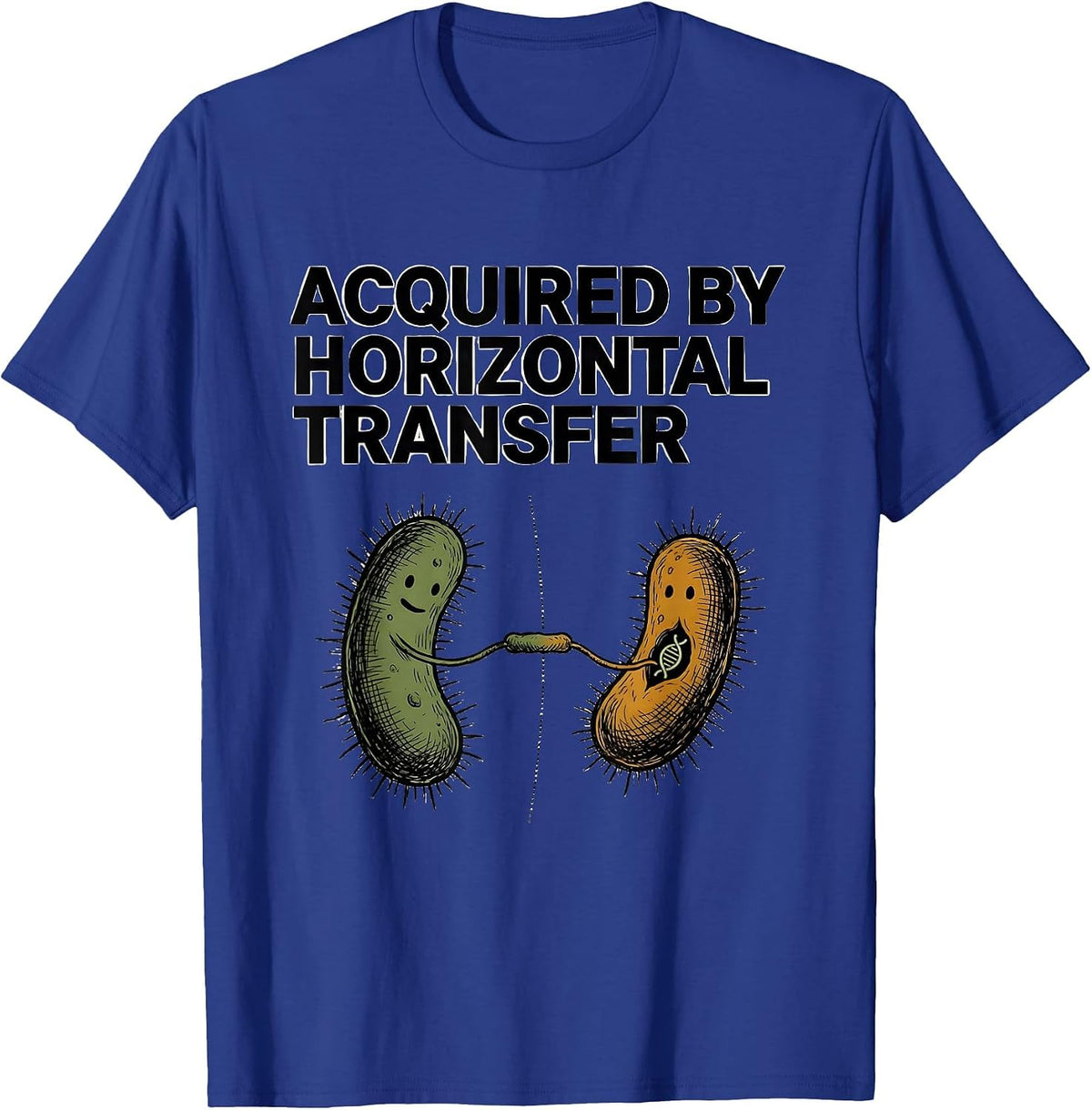 Acquired By Horizontal Transfer Funny Genetics Science Nerd T-Shirt - Royal Blue