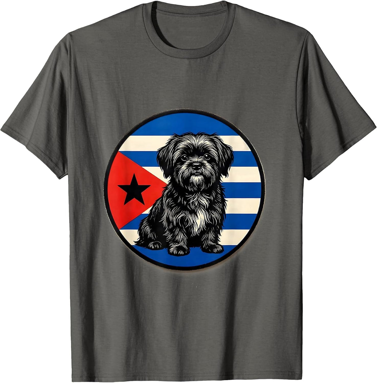 Sealed Havanese Cuban Heritage Flag Pride T-Shirt - Asphalt Grey