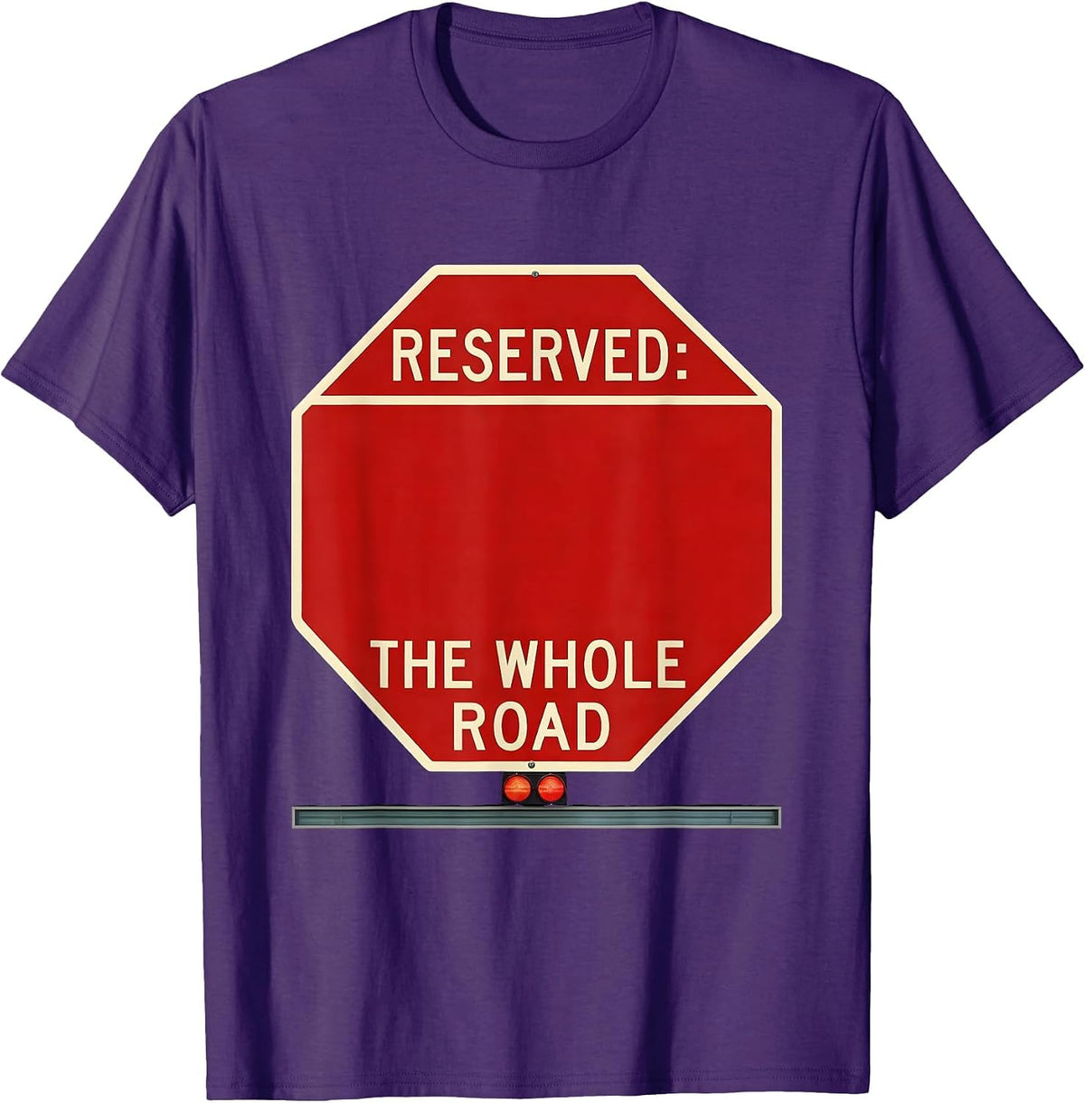 Reserved The Whole Road Funny School Bus Driver Appreciation T-Shirt - Purple