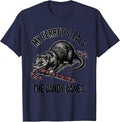 My Ferret Steals The Candy Canes Funny Ferret Lover Gift T-Shirt - Navy Blue