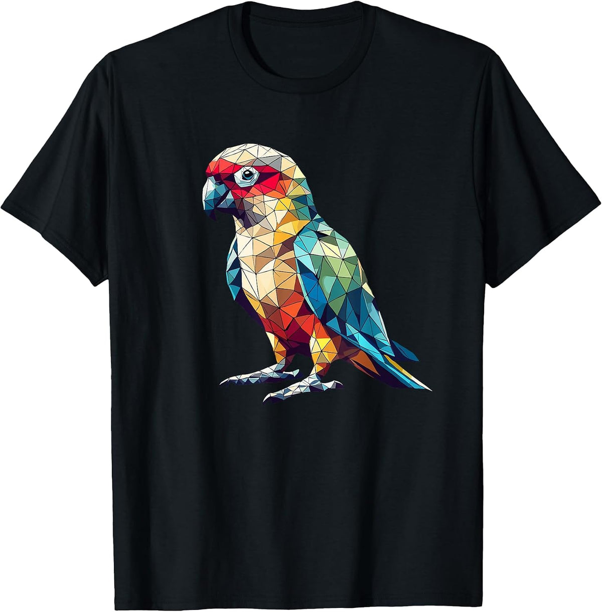 Geometric Art Conure Parrot Conures T-Shirt - Black
