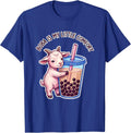 Boba Is My Little Comfort Naive Kidcore Kawaii Animal Bubble T-Shirt - Royal Blue