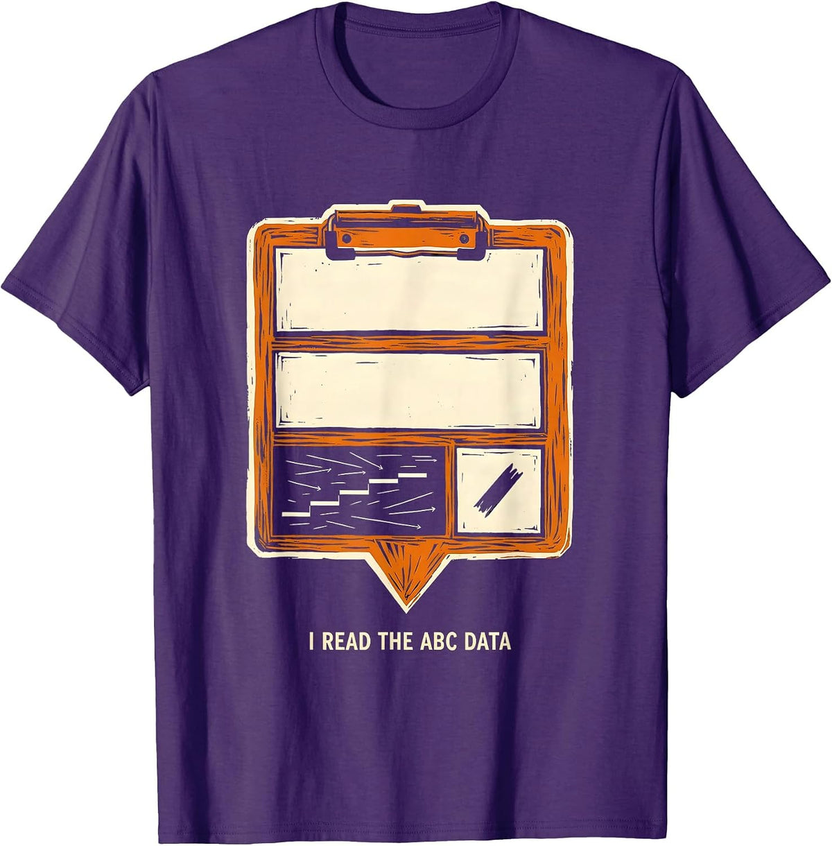 I Read The ABC Data Funny Special Education Teacher Sped T-Shirt - Purple
