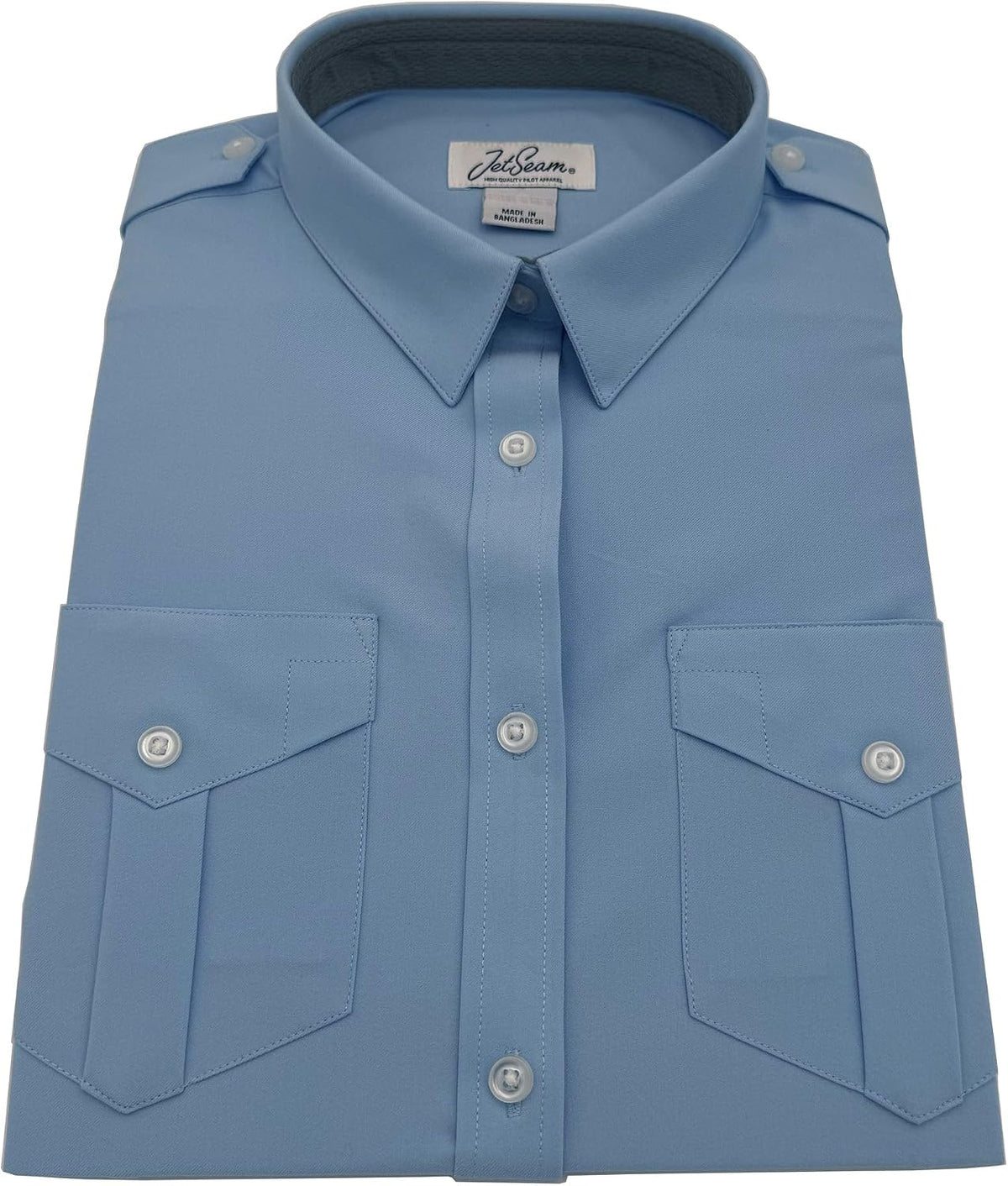 Women's White Label Long Sleeve Pilot Shirt, with Eyelets - Blue