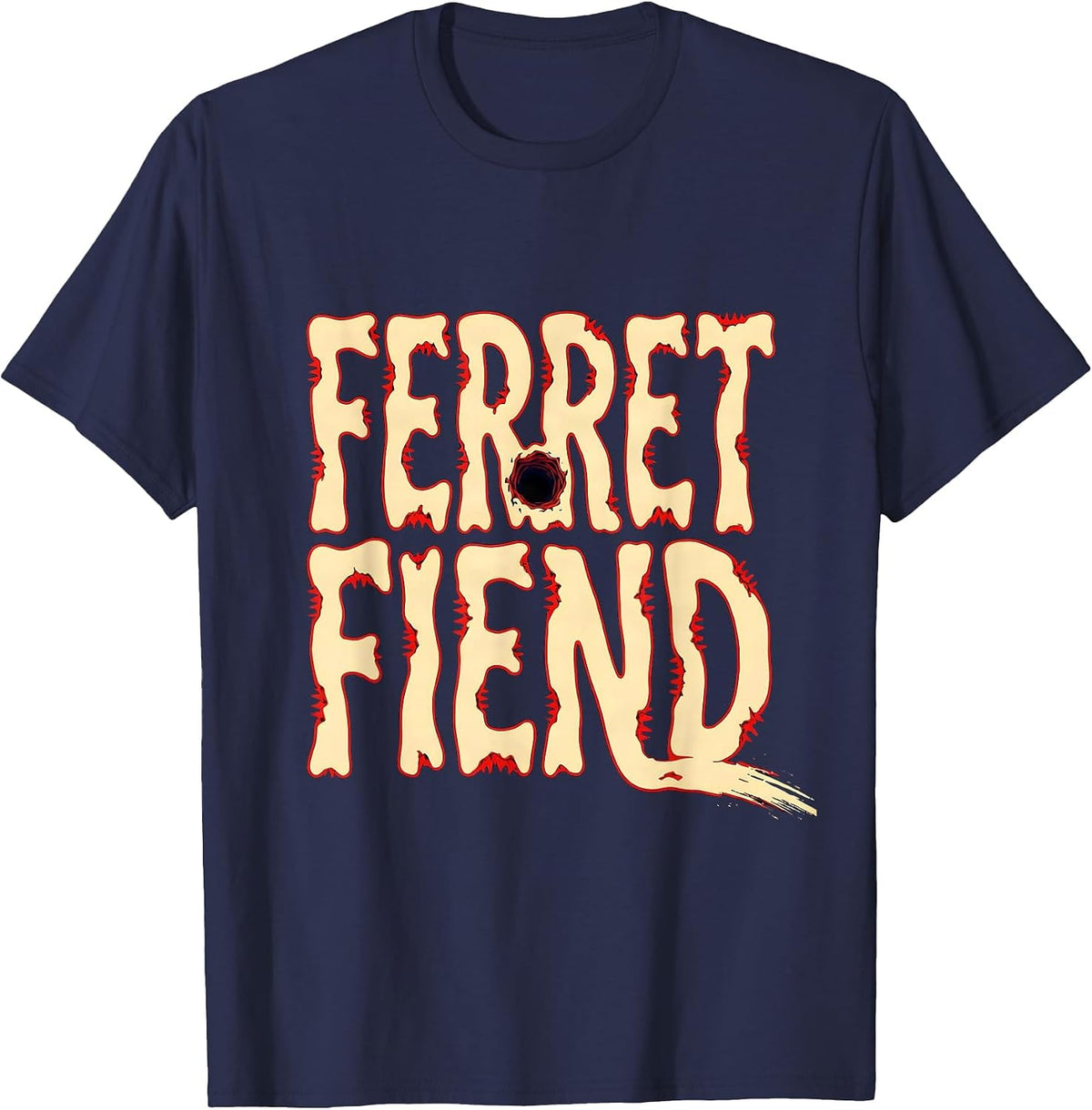 Men's Ferret Fiend Funny Ferret Lover Gift For Ferret Owners T-Shirt - Navy Blue